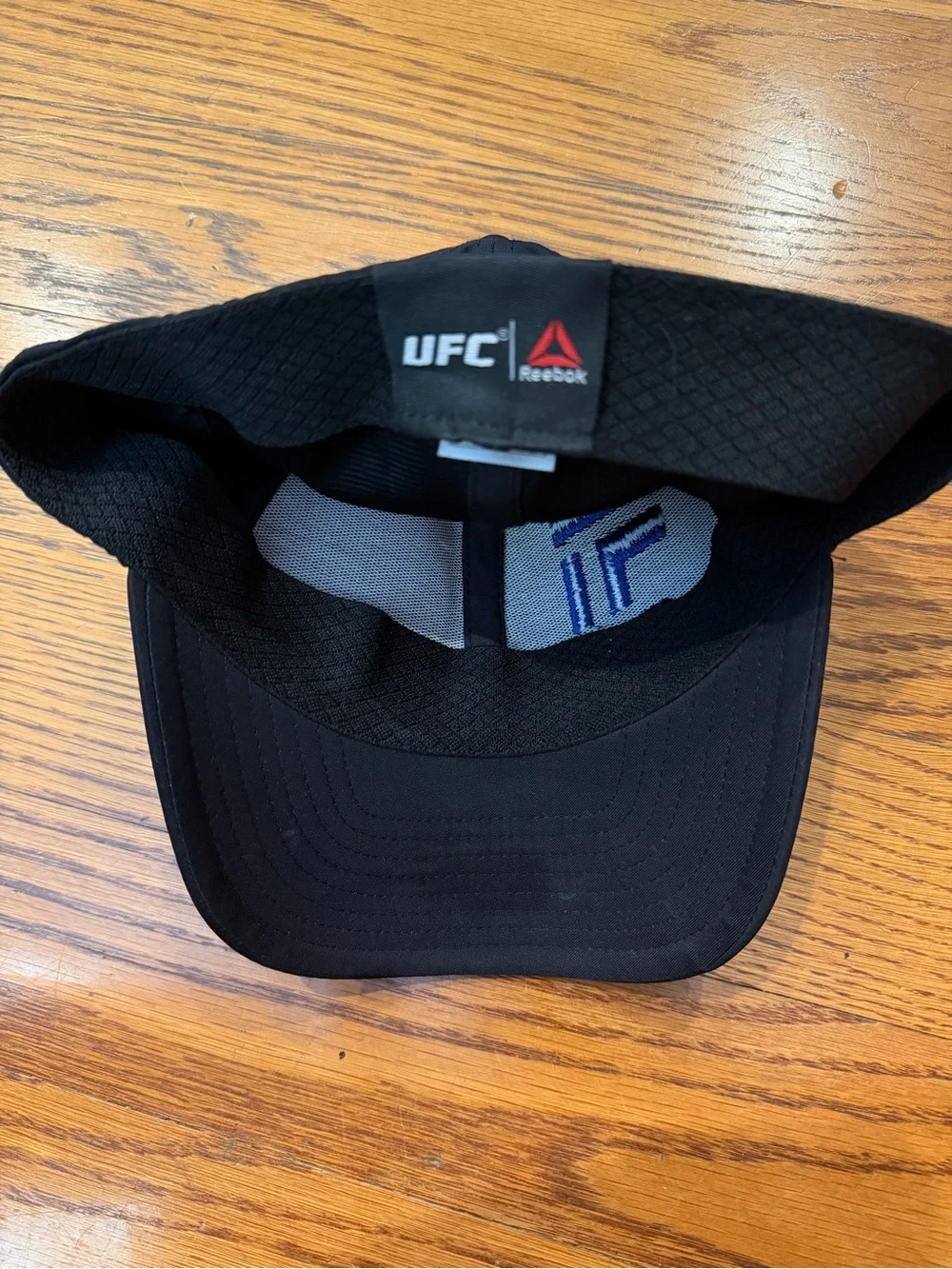 Reebok Black Cap with Blue Embroidered UFC Logo and Red USA Patch